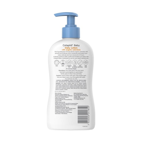 Sữa tắm gội hoa cúc dịu nhẹ cho bé Cetaphil Baby Calendula Wash & Shampoo 400ml