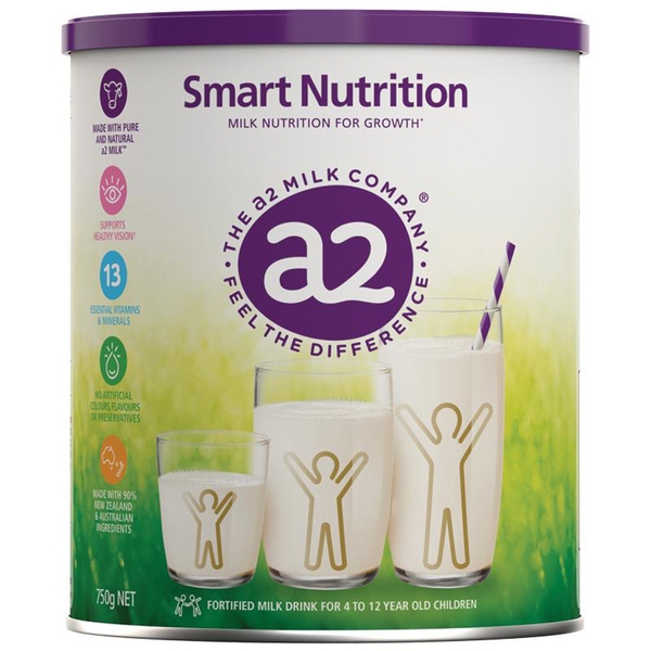 Sữa A2 Smart Nutrition 750g của Úc dành cho trẻ từ 4-12 tuổi