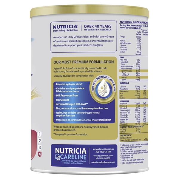 Sữa Aptamil Úc số 4 Profutura 900g dành cho trẻ trên 3 tuổi
