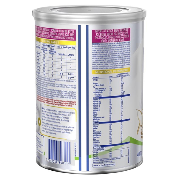 Sữa NAN L.I Lactose Intolerance Infant 400g cho trẻ sơ sinh