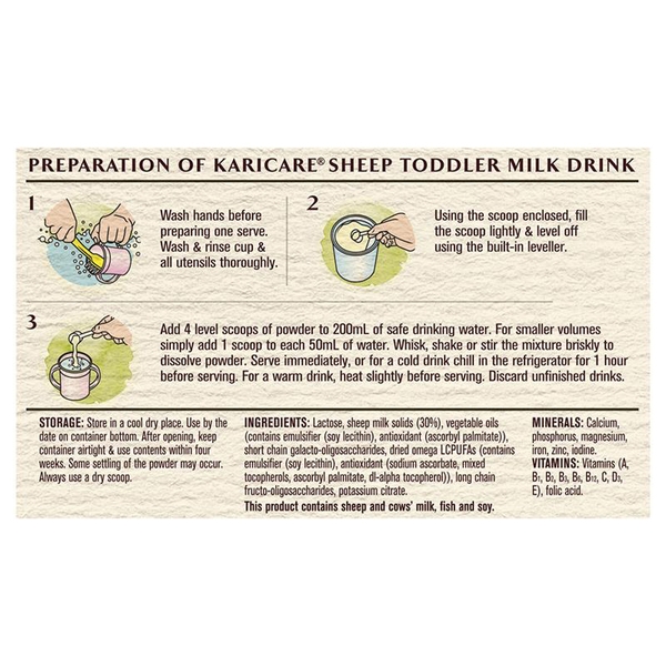 Sữa Karicare Plus Sheep Milk số 3 Toddler 900g (1-3 tuổi)