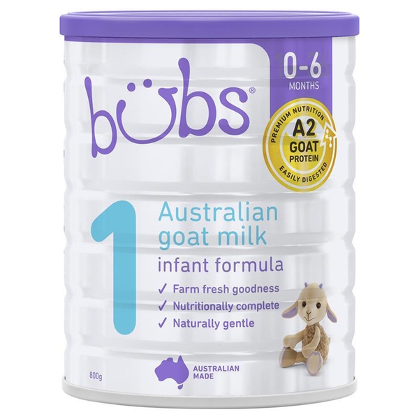 Sữa dê Bubs Australian Goat Milk của Úc số 1 (800g) (0-6 tháng)