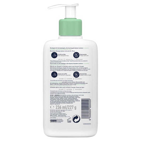 Sữa rửa mặt Cerave Foaming Cleanser cho da dầu & da thường