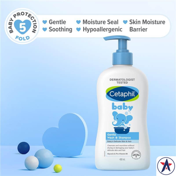 Sữa tắm gội cho bé Cetaphil Baby Gentle Wash & Shampoo