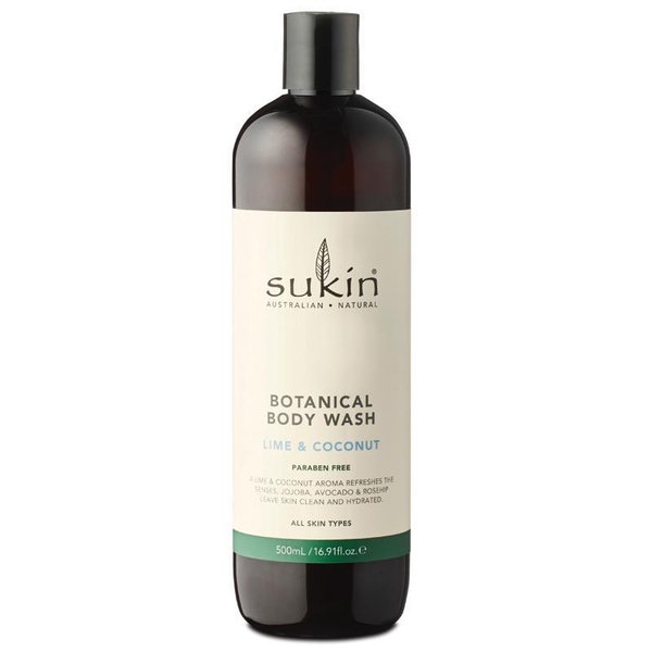 Sữa tắm thảo mộc Sukin Botannical Body Wash Lime & Coconut