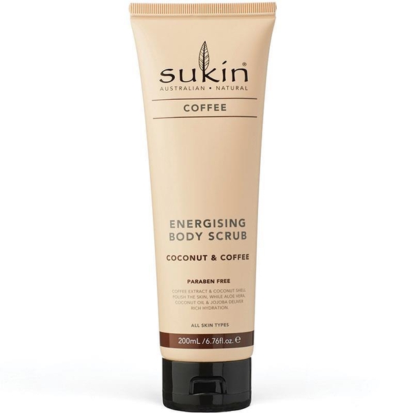 Tẩy tế bào chết toàn thân Sukin Energising Body Scrub with Coffee & Coconut 200ml