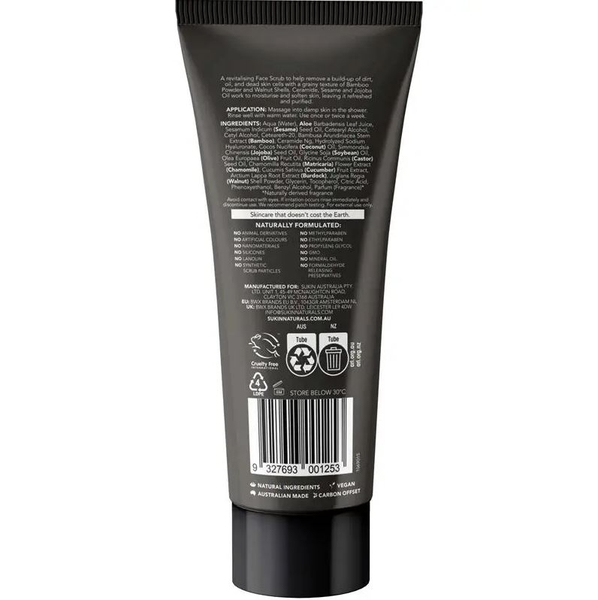 Sữa rửa mặt tẩy tế bào chết cho nam Sukin For Men Face Scrub
