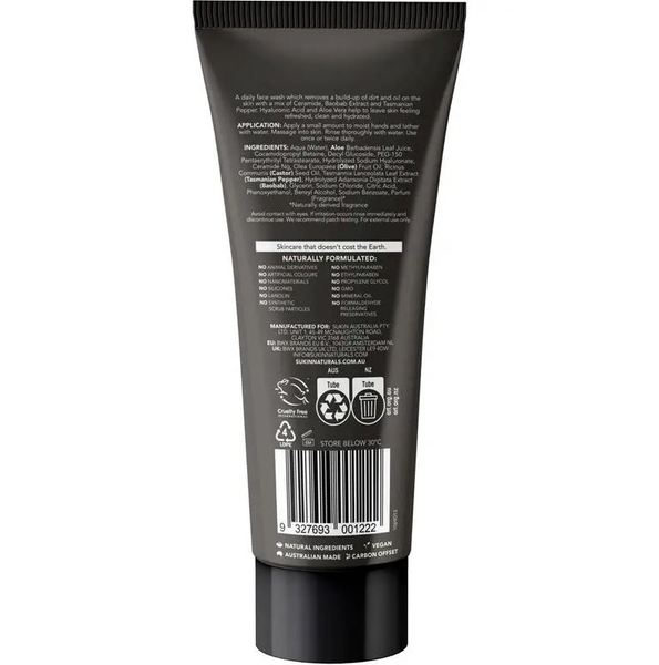 Sữa rửa mặt làm sạch sâu & dưỡng ẩm cho nam Sukin For Men Face Wash