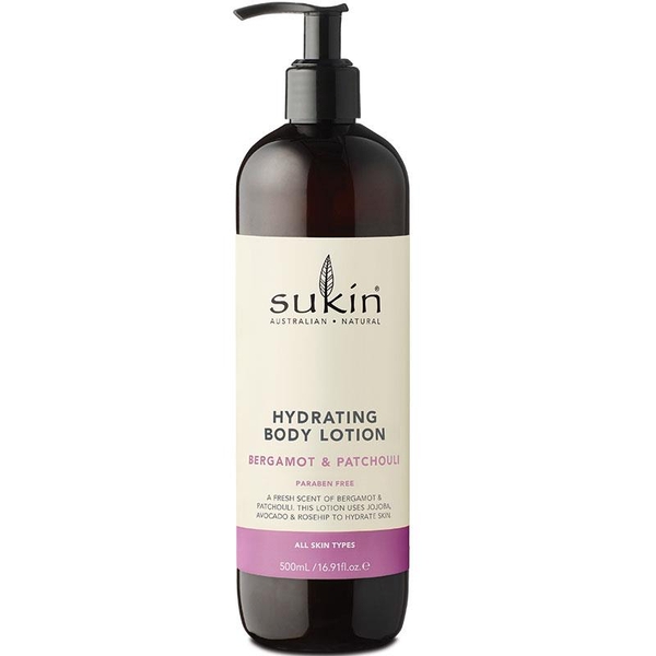 Sữa dưỡng thể Sukin Hydrating Body Lotion Bergamot & Patchouli 500ml [Pre-order]
