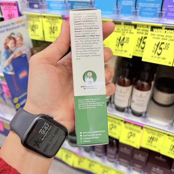 Gel giảm sưng bỏng mắt Sukin Signature Awakening Eye Gel