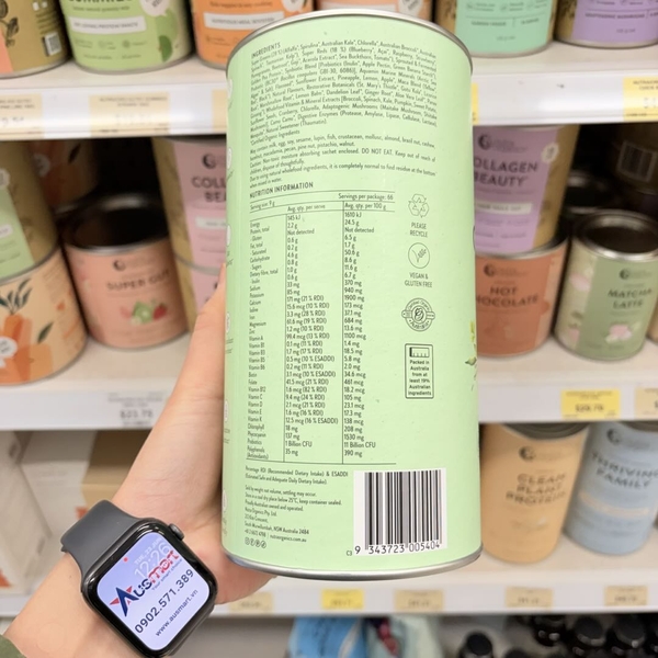 Bột rau củ Nutra Organics Super Greens + Reds Tăng miễn dịch và năng lượng