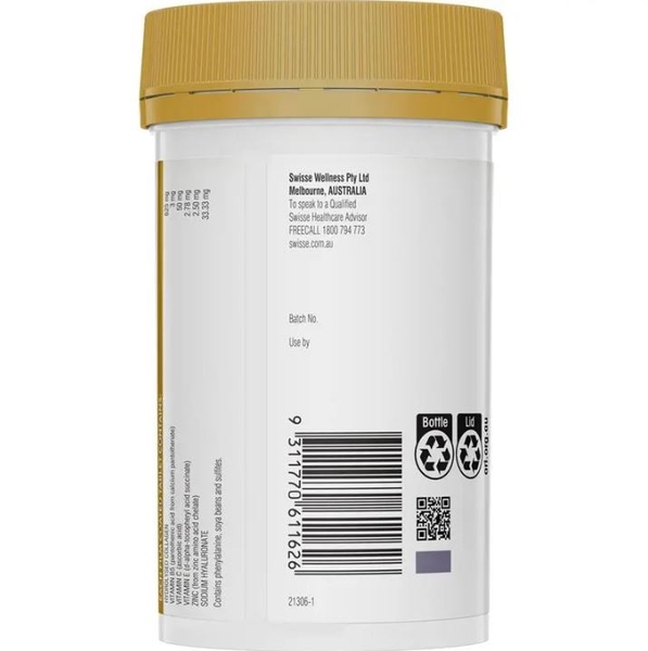 Viên uống Collagen Hyaluronic Acid Booster Swisse Beauty