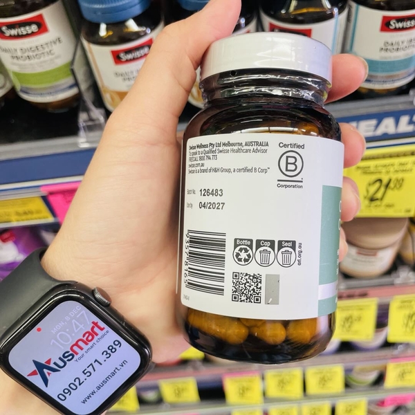 Viên uống tăng cường trí nhớ và tập trung Swisse Nutra Cellular Cognition 60 viên