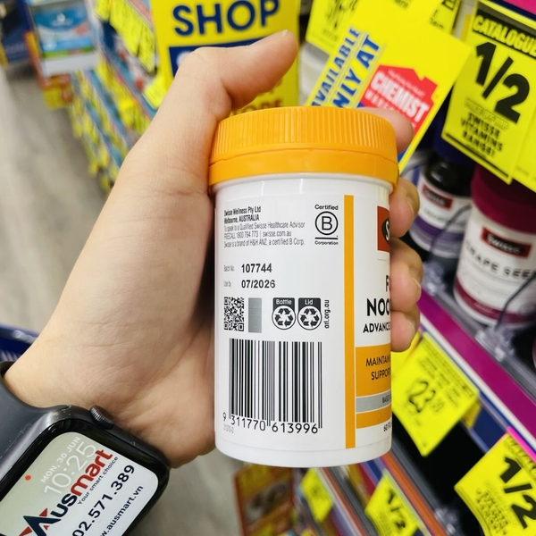 Viên uổng bổ não Swisse Ultiboost Focus Nootropics 60 viên