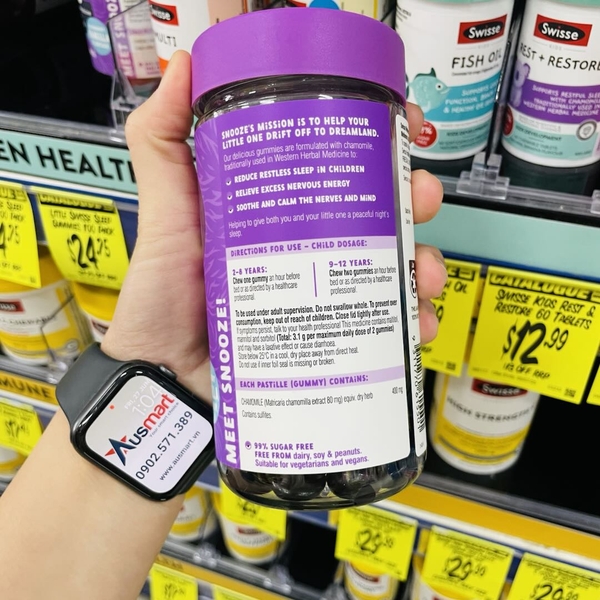 Kẹo dẻo hỗ trợ giấc ngủ Little Swisse Sleep dành cho bé