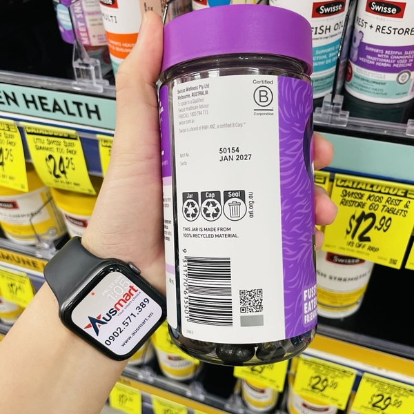 Kẹo dẻo hỗ trợ giấc ngủ Little Swisse Sleep dành cho bé