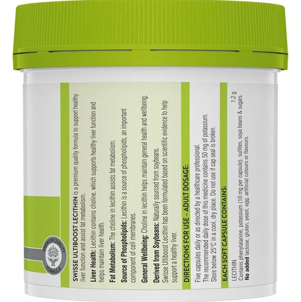 Viên mầm đậu nành Úc Swisse Lecithin 1200mg