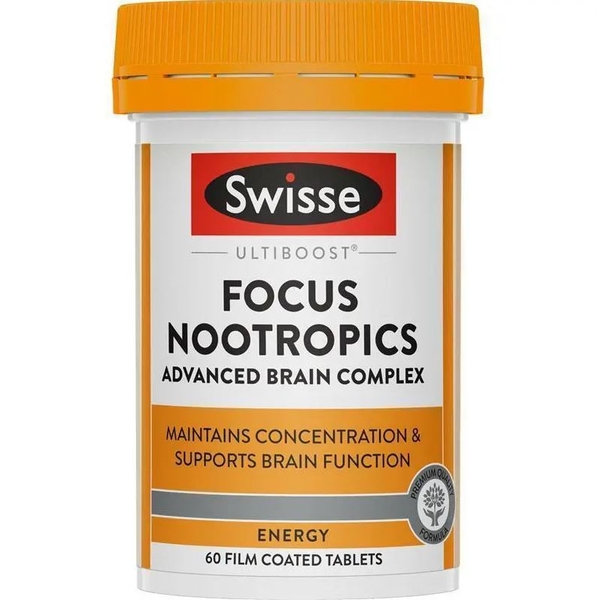 Viên uổng bổ não Swisse Ultiboost Focus Nootropics 60 viên