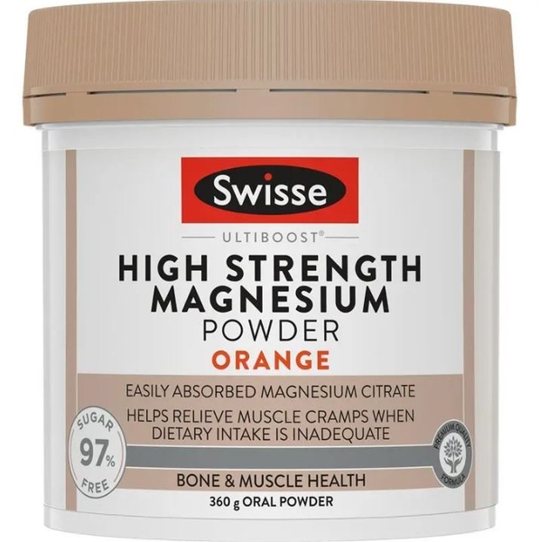 Bột Magie liều cao Swisse High Strength Magnesium Orange