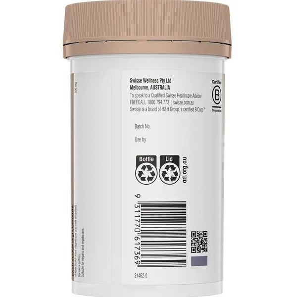 Bột uống Magie hỗ trợ cơ bắp Swisse Ultiboost Magnesium Glycinate Unflavoured Powder