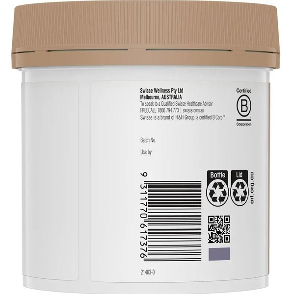 Bột uống Magie hỗ trợ cơ bắp Swisse Ultiboost Magnesium Glycinate Unflavoured Powder