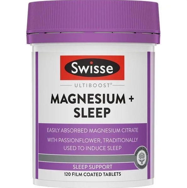 Viên uống hỗ trợ giấc ngủ Swisse Ultiboost Magnesium + Sleep