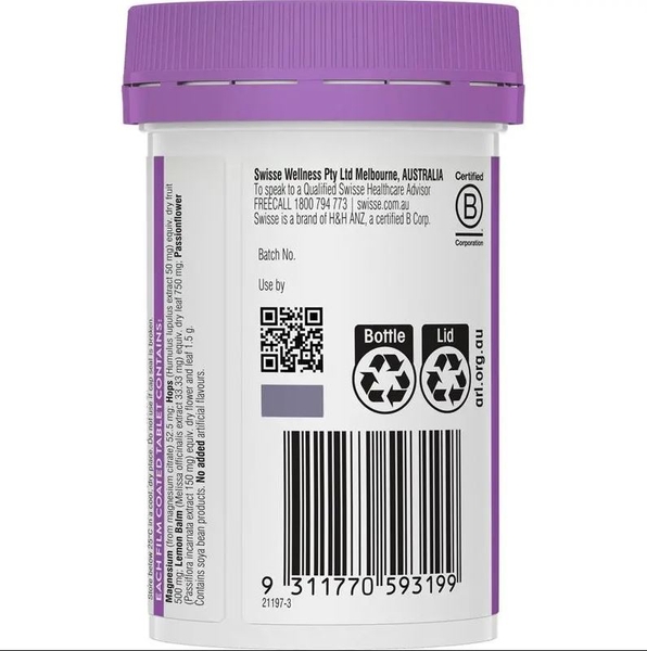 Swisse Ultiboost Relax & Sleep giúp thư giãn & ngủ ngon 60 viên