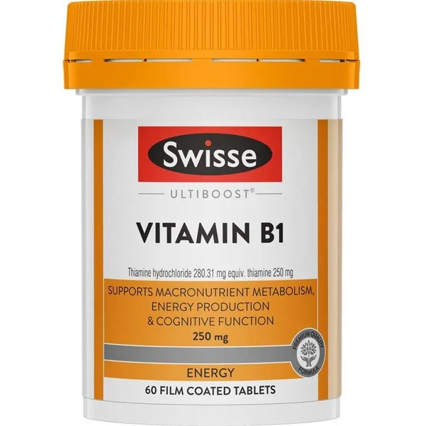 Viên uống Swisse Ultiboost Vitamin B1 250mg 60 viên