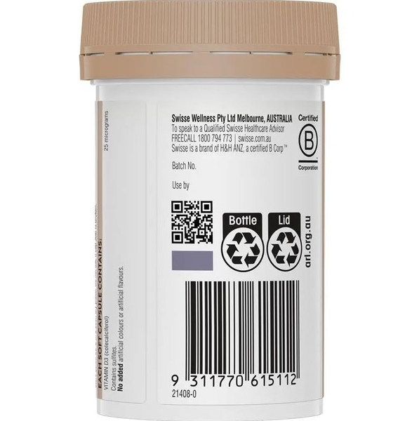 Viên uống bổ sung Vitamin D Swisse Ultiboost