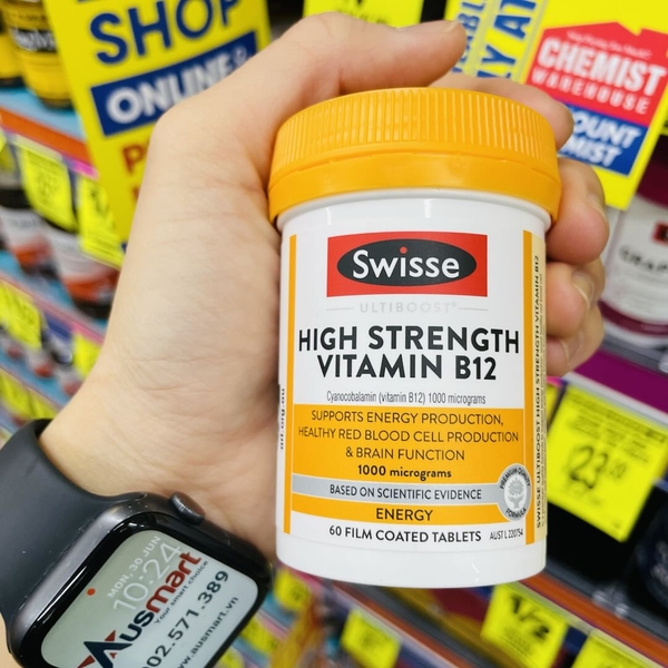 Viên uống Swisse High Strength Vitamin B12