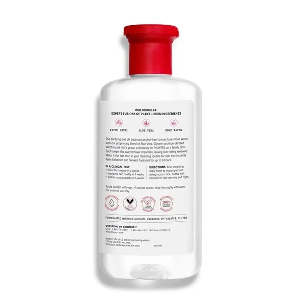 Nước hoa hồng Thayers Rose Petal Witch Hazel Aloe Vera 355ml