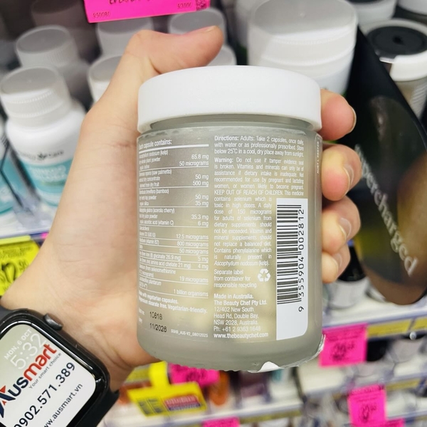 Viên uống hỗ trợ mọc tóc & chăm sóc móng The Beauty Chef Hair Biotic