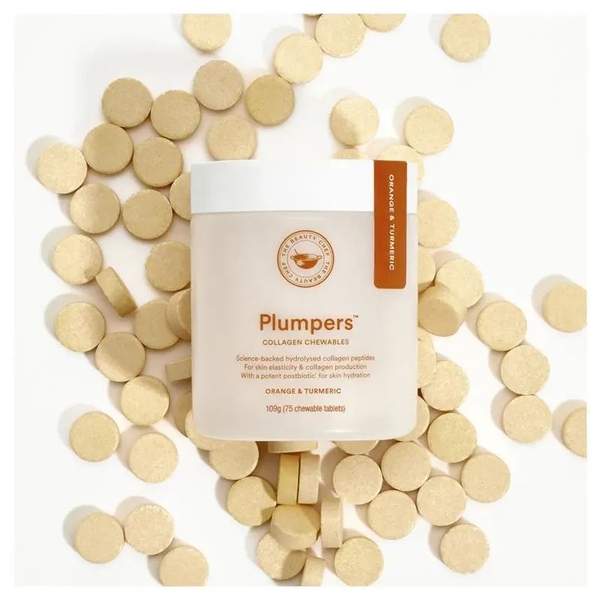 Viên nhai bổ sung collagen The Beauty Chef Plumpers Collagen Orange & Turmeric 75 viên