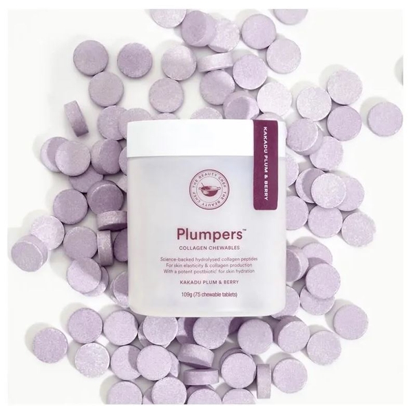 Viên nhai bổ sung Collagen The Beauty Chef Plumpers Kakadu Plum & Berry Collagen Peptides 75 viên