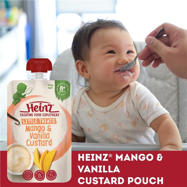 Váng sữa Heinz Mango Vanilla Custard Pouch 120g
