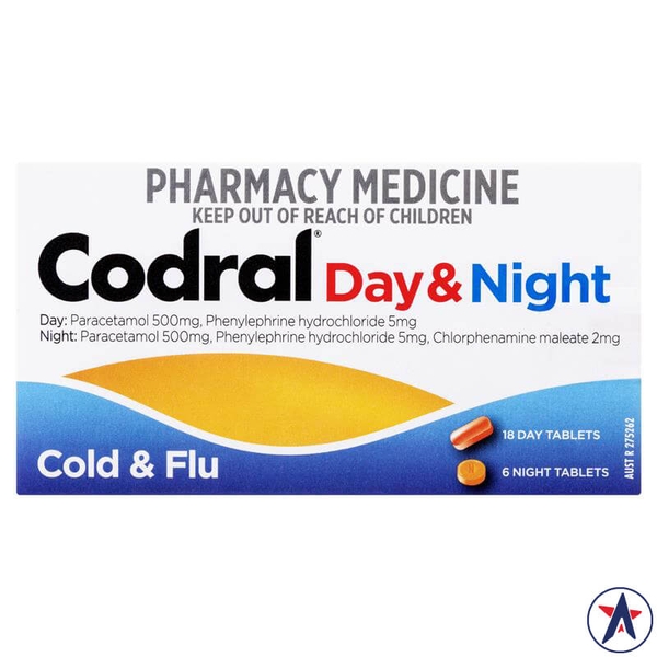 Viên trị cảm cúm Codral Day & Night Cold & Flu