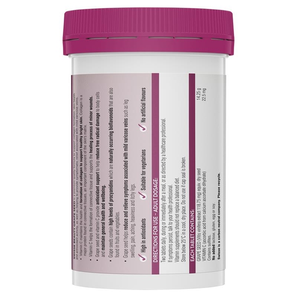 Tinh chất hạt Nho Swisse Ultiboost Grape Seed 14,250mg