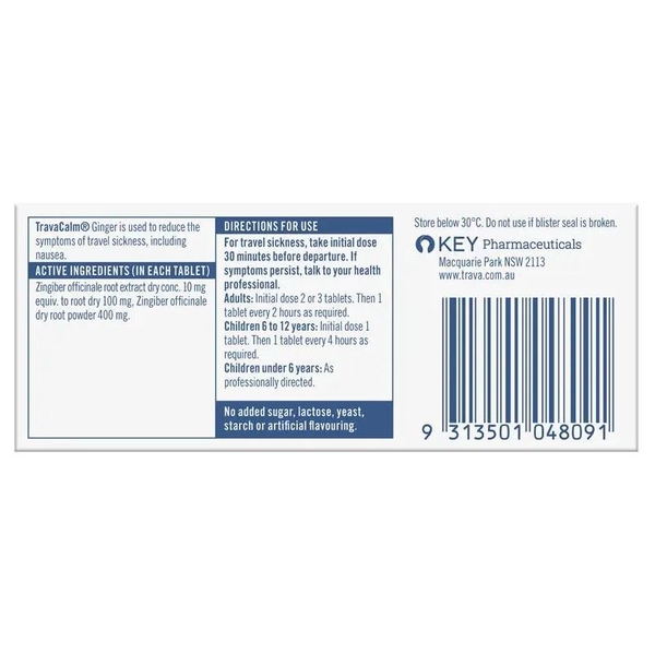 Viên uống chống say tàu xe Travacalm Ginger