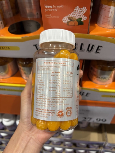 Kẹo dẻo nghệ True Blue Turmeric Gummy 300g