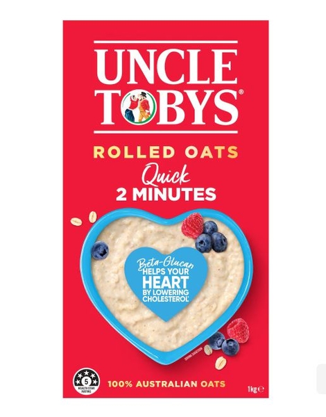 Yến mạch ăn liền Uncle Tobys Oats Quick Rolled Oats Porridge