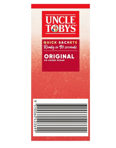Bột yến mạch của Úc Uncle Tobys Oats Quick Sachets Original 340g