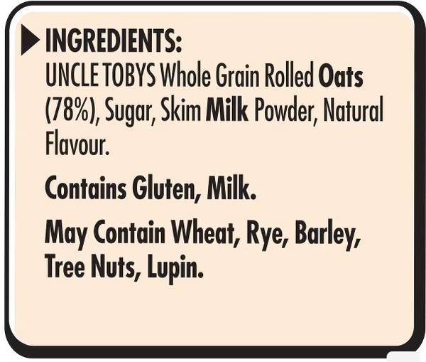 Yến mạch ăn liền Uncle Tobys Oats Sachets Creamy Vanilla 10 pack