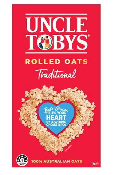 Yến mạch ăn liền cán dẹp Uncle Tobys Traditonal Rolled Oats