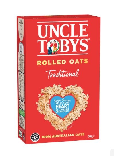 Yến mạch ăn liền cán dẹp Uncle Tobys Traditonal Rolled Oats