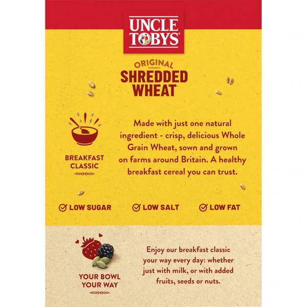 Bánh ngũ cốc lúa mì nguyên cám Uncle Tobys Original Shredded Wheat Biscuits