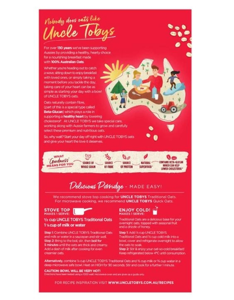 Yến mạch Uncle Tobys Porridge Oats Original