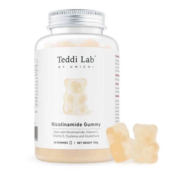 Kẹo dẻo dưỡng da Unichi Teddy Lab Nicotinamide Gummy 60 viên