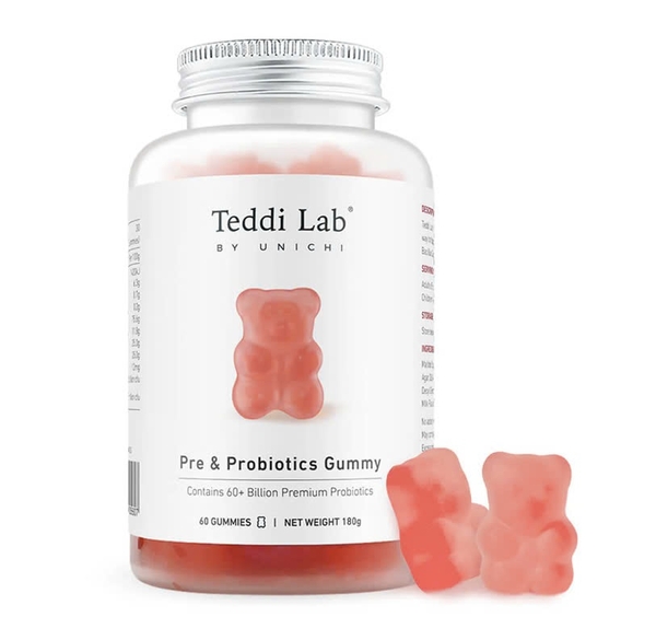 Kẹo dẻo bổ sung men vi sinh Unichi Pre & Probiotics Gummy 60 viên [Pre-order]