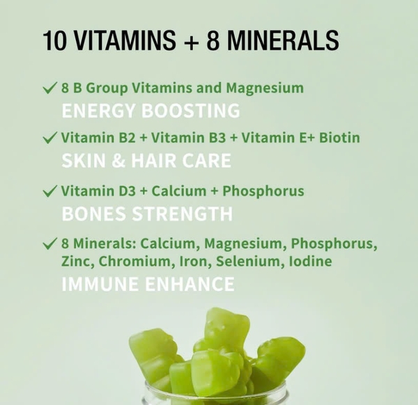 Kẹo dẻo dinh dưỡng tổng hợp Unichi Teddy Lab Women's Multi-Nutrient Gummy 60 viên