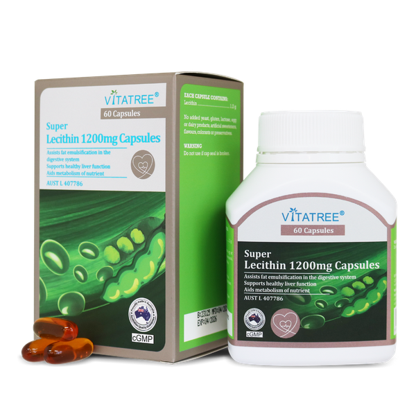 Viên uống mầm đậu nành Vitatree Super Lecithin 1200mg 60 viên [Pre-order]